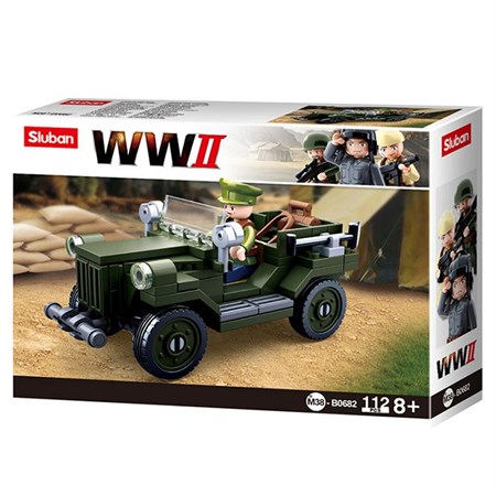 Gioco a Mattoncini Sluban WWII Allied Light Truck Sluban in Giochi