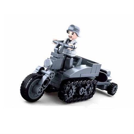 Sluban Gioco a Mattoncini Sluban German Army Half Crawler Motorcycle Sluban in 