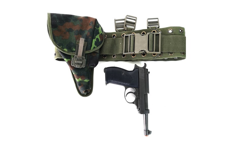  Pistola Fondina e Cinturone Flecktarn BW Esercito Tedesco Occidentale 